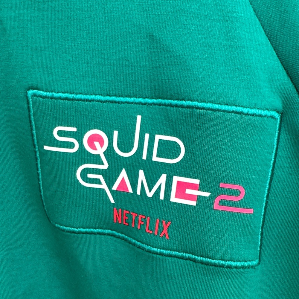 Squid Game 2 Netflix Official Track Jacket | Size S/M | Teal | Zip-Up | Cotton - Picture 2 of 8